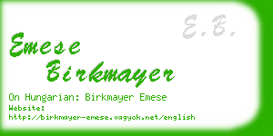 emese birkmayer business card